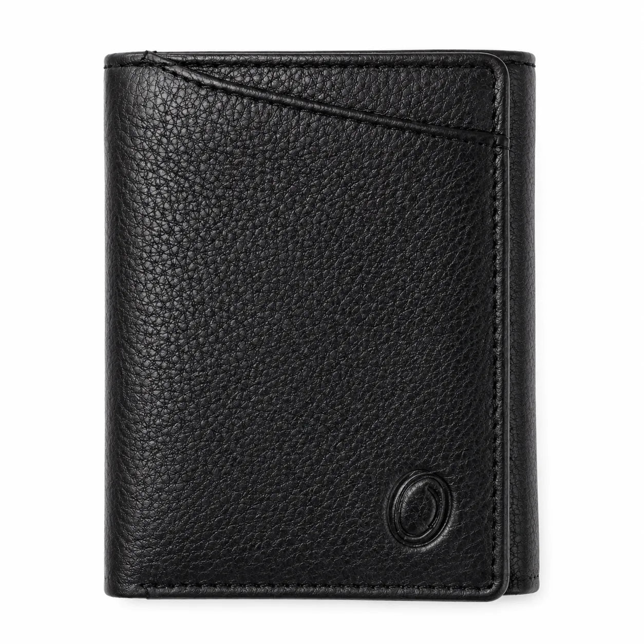 Trifold Wallet Men - Genuine Leather Wallet - Black Wallet - Compact Wallet - 4199 Oxhide