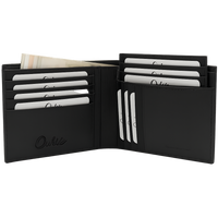 Leather Wallet for Men - First Layer Leather Wallet - Bifold Wallet- Black Wallet - J0004 Oxhide