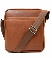 Leather Messenger Bag - Full Grain Leather Sling Bag -Leather Sling Bag for Men Brown  - Oxhide J0049