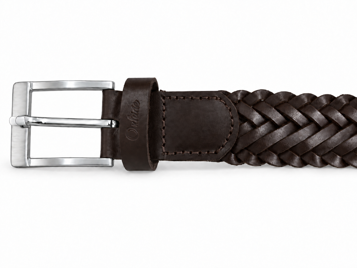 Braided casual Leather Belt - Full Grain Leather Belt - Leather Belt Men For Jean -BRD 35 mm Oxhide