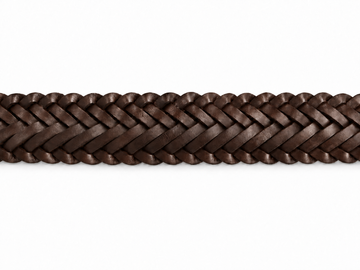 Braided casual Leather Belt - Full Grain Leather Belt - Leather Belt Men For Jean -BRD 35 mm Oxhide