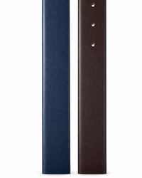 Oxhide Spanish Leather Reversible Belt-Navy Blue and Brown Men Belt/ Genuine Leather Belt