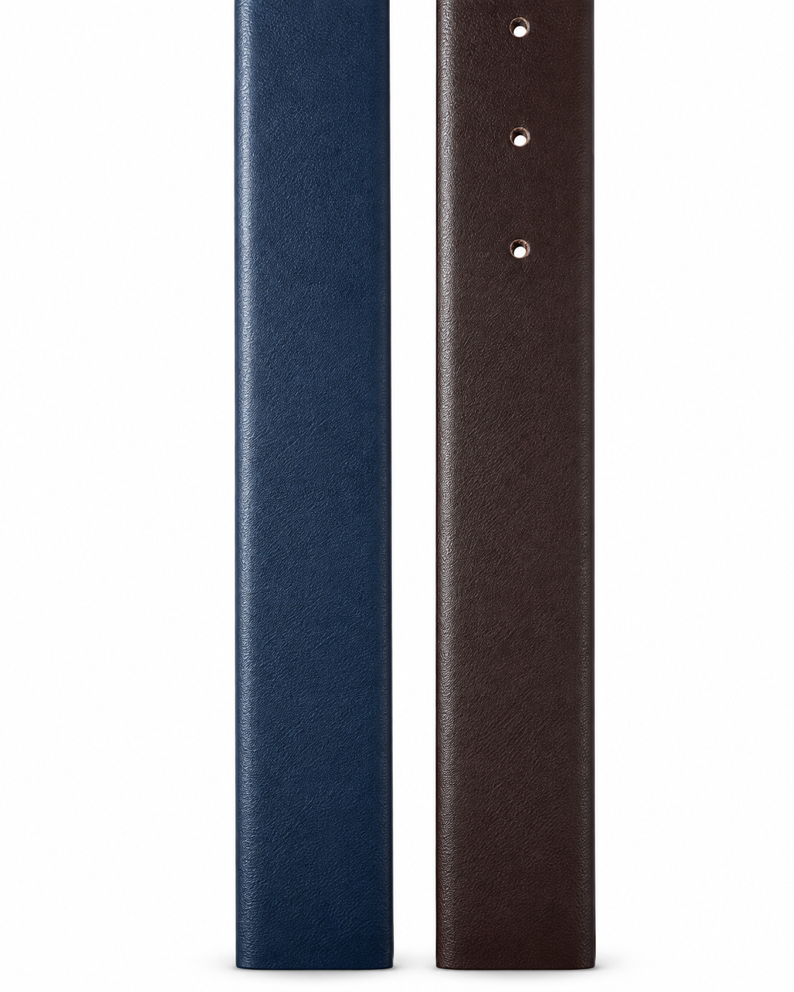Oxhide Spanish Leather Reversible Belt-Navy Blue and Brown Men Belt/ Genuine Leather Belt