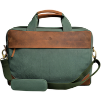 Canvas leather Office Bag for Men - Canvas Laptop Bag Men - Leather Briefcase for Men - Messenger Bag for Men -J0043