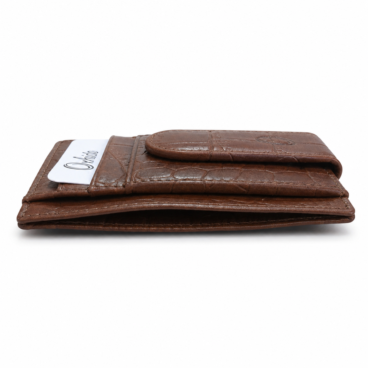 Money Clip Wallet Men Slim-Full Grain Leather Wallet  - Brown Wallet - ER13 Oxhide Brown