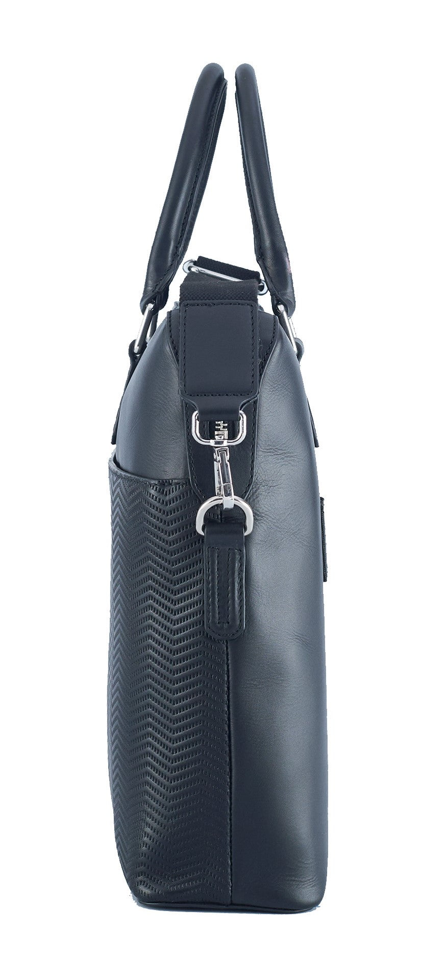 Black Mens Leather Laptop office Bag -Travel bag -Sling Bag- Executive Black Bag -Oxhide CR011