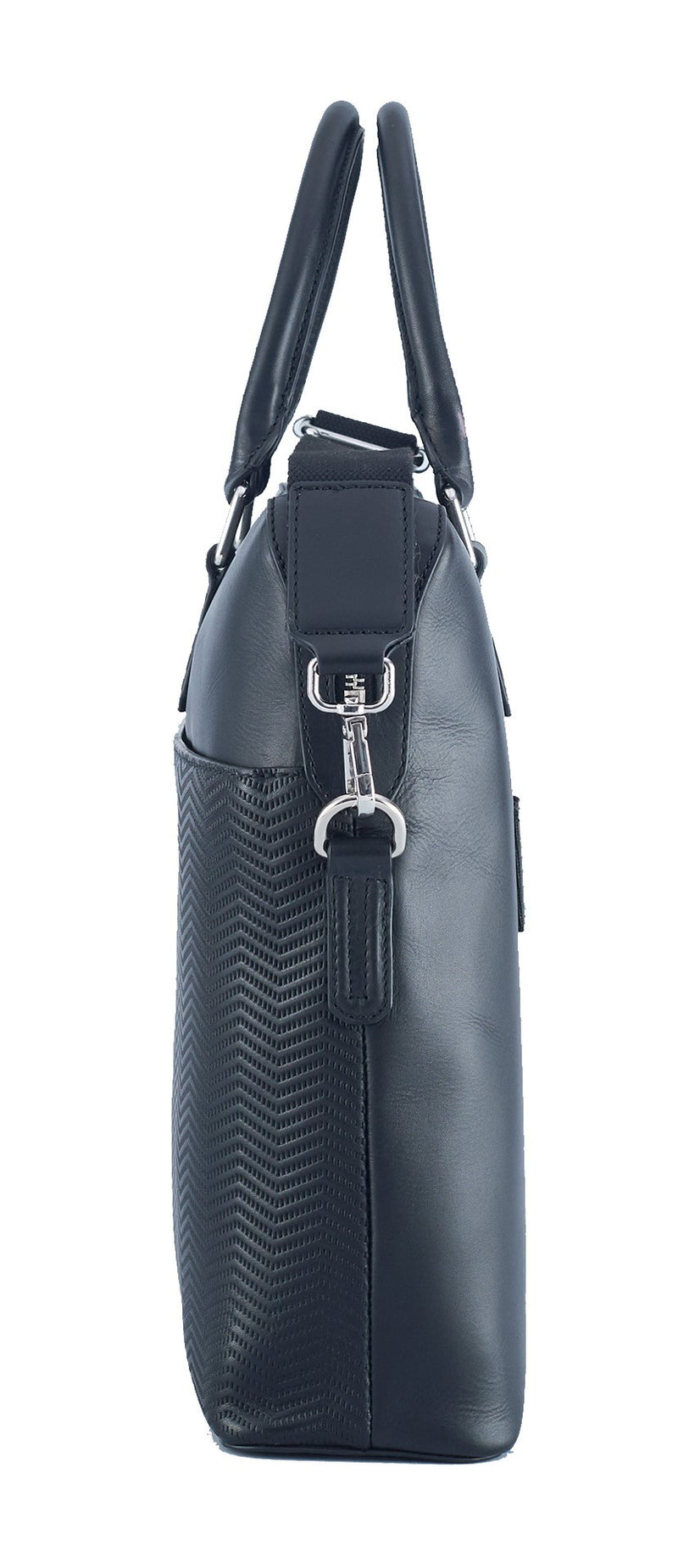 Black Mens Leather Laptop office Bag -Travel bag -Sling Bag- Executive Black Bag -Oxhide CR011