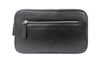 Leather clutch for Men - Leather Bag -Travel Bag-Toilet bag- Wristlet for Men - Ox51 Black