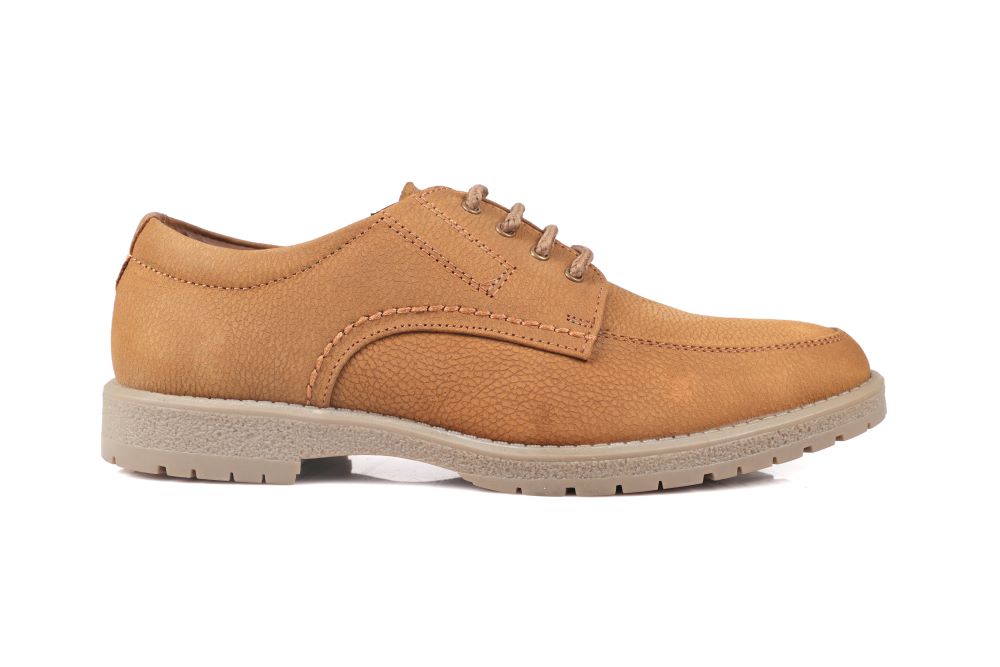 Leather Lace-Up Shoes -TR 2704 Tan