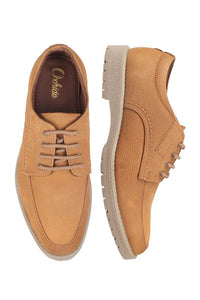 Leather Lace-Up Shoes -TR 2704 Tan