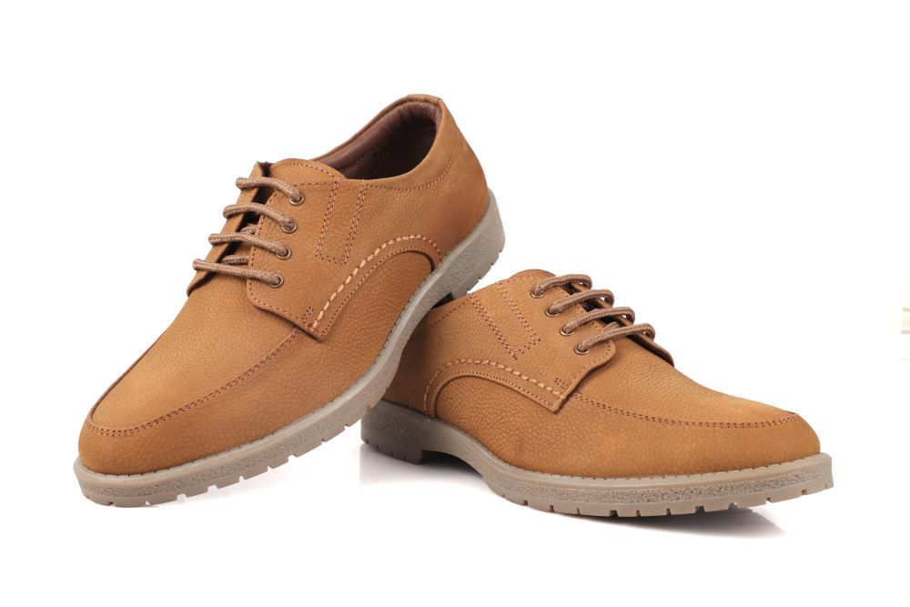 Leather Lace-Up Shoes -TR 2704 Tan