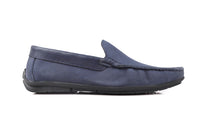 Navy Leather Slip-On Shoes-TR 1403 NAVY