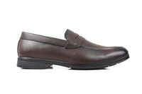 Brown Leather Penny Loafers-2803 BROWN