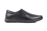 Leather Comfort Slip-On Shoes-TR 4606 Black