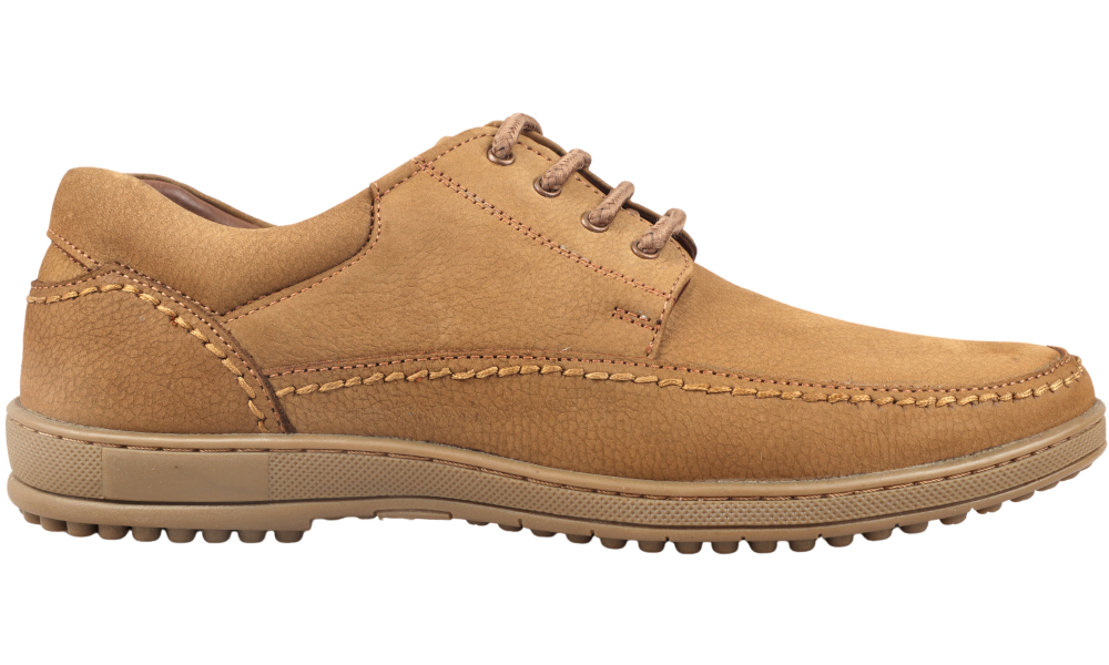 Leather Lace-Up Shoes-TR-6514 Tan