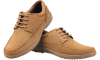 Leather Lace-Up Shoes-TR-6514 Tan
