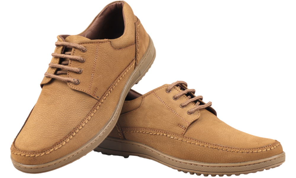 Leather Lace-Up Shoes-TR-6514 Tan