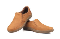 Leather Comfort Slip-On Shoes-TR 6411 Tan