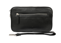 Leather clutch for Men - Leather Bag -Travel Bag-Toilet bag- Wristlet for Men - Ox51 Black