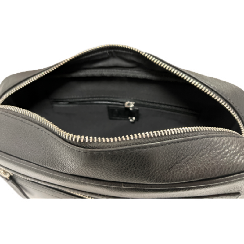 Leather clutch for Men - Leather Bag -Travel Bag-Toilet bag- Wristlet for Men - Ox51 Black