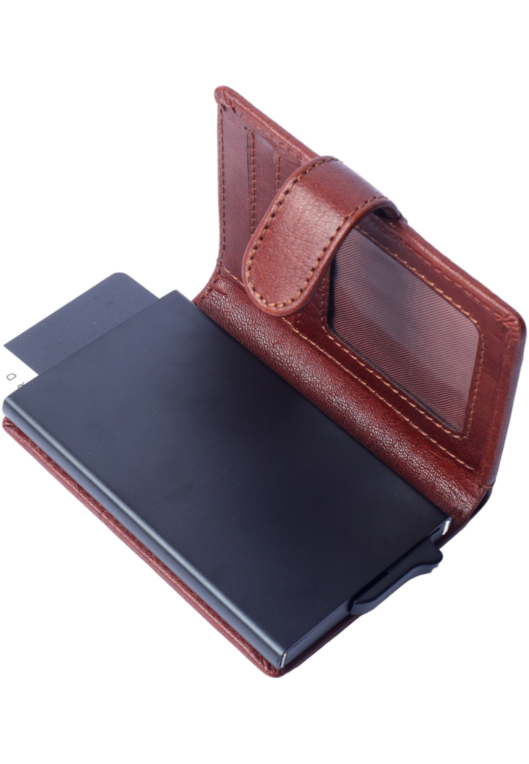 Pull-up Wallet for Men-Full Grain Leather Wallet Brown- SD05 Oxhide