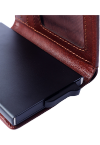 Pull-up Wallet for Men-Full Grain Leather Wallet Brown- SD05 Oxhide