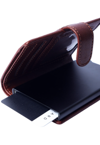 Pull-up Wallet for Men-Full Grain Leather Wallet Brown- SD05 Oxhide