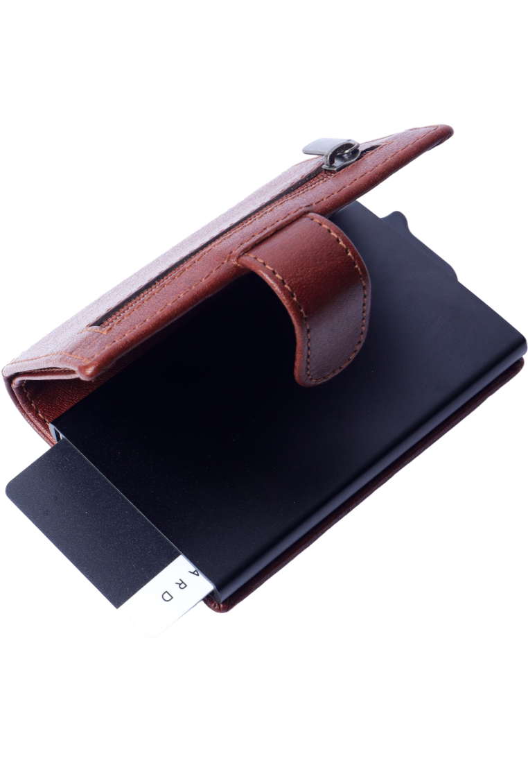 Pull-up Wallet for Men-Full Grain Leather Wallet Brown- SD05 Oxhide