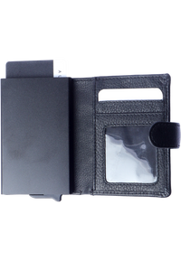 Pull up Wallet for Men -Full Grain Leather Wallet Black- SD05 Oxhide
