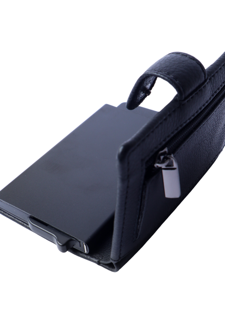 Pull up Wallet for Men -Full Grain Leather Wallet Black- SD05 Oxhide