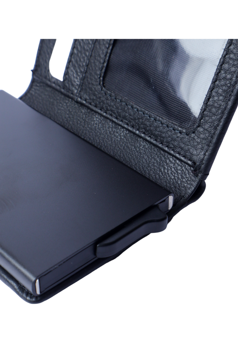 Pull up Wallet for Men -Full Grain Leather Wallet Black- SD05 Oxhide