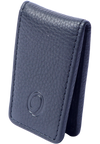 Slim Money Clip for Men and Women  - Full Grain Leather money clip - ER07 Oxhide Black