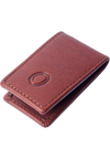Slim Money Clip for Men and Women  - Full Grain Leather money clip - ER07 Oxhide Tan