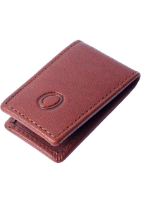 Slim Money Clip for Men and Women  - Full Grain Leather money clip - ER07 Oxhide Tan