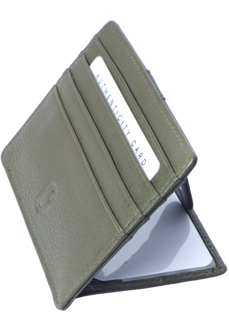 Leather Card Holder -Leather cardholder -Leather Card Case - Leather Card Pouch - Card Sleeve - Oxhide AS4 Green