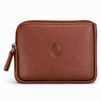 Leather Card Holder - Leather Key Pouch - Leather Coin Pouch - Leather Coin Case - Oxhide J0053 Brown