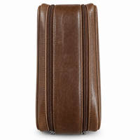 Leather clutch for Men - Leather Bag -Travel Bag-Toilet bag- Wristlet for Men - J0071 BROWN