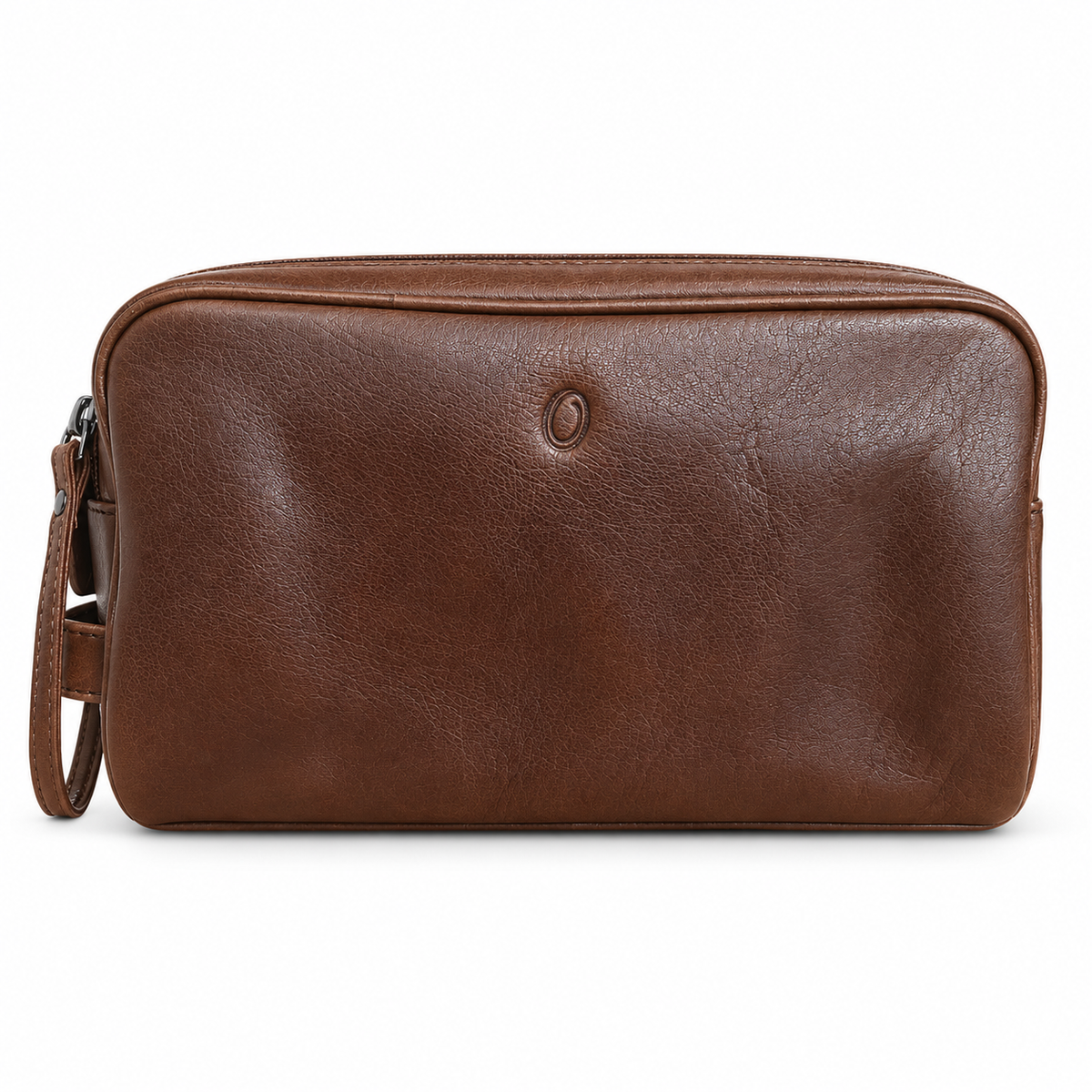 Leather clutch for Men - Leather Bag -Travel Bag-Toilet bag- Wristlet for Men - J0071 BROWN