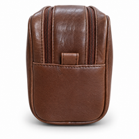 Leather clutch for Men - Leather Bag -Travel Bag-Toilet bag- Wristlet for Men - J0071 BROWN