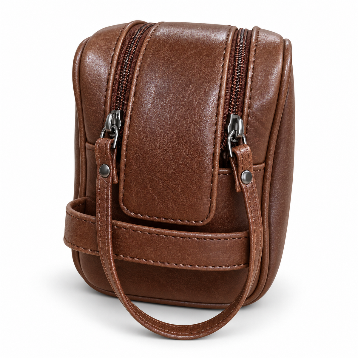 Leather clutch for Men - Leather Bag -Travel Bag-Toilet bag- Wristlet for Men - J0071 BROWN