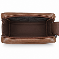 Leather clutch for Men - Leather Bag -Travel Bag-Toilet bag- Wristlet for Men - J0071 BROWN