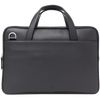 Oxhide Vintage Leather SLIM Laptop black Bag -Minimalist Black - J0066