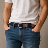Elastic/Woven Stretchable - Blue- Oxhide BCN