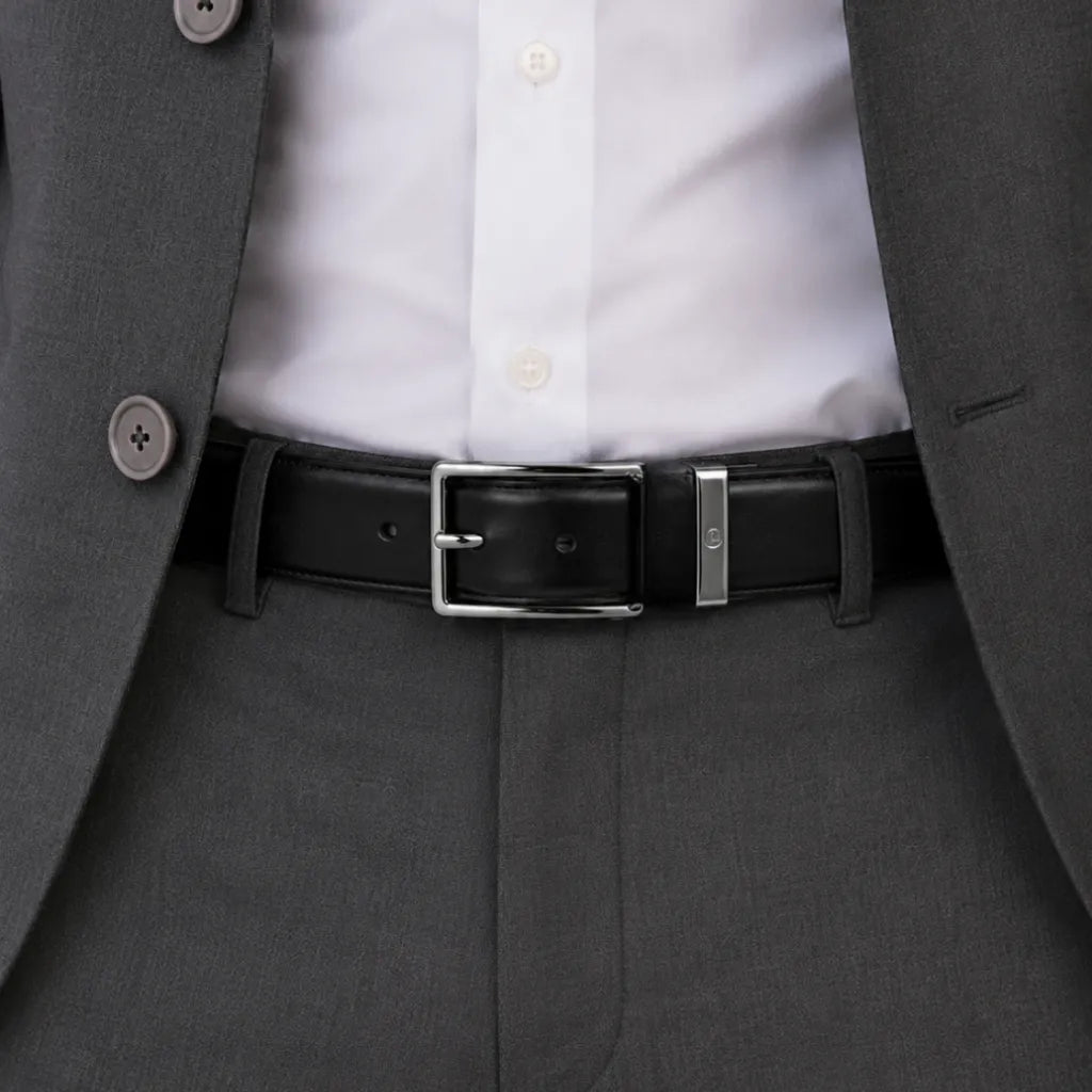 Genuine Leather Belt - Formal Belt Men - Reversible Leather Belt - Black and Brown Leather Belt - Oxhide Fabric R9