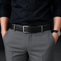 Leather Belt Men - Top Grain Leather Belt - Formal Belt Men - Business Belt in Black Leather - Oxhide GL1