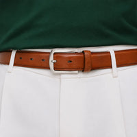 Formal Belt Men - Real Leather Tan Belt - Business / Office wear belt -Oxhide S18 TexasTan