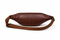 Leather Bum bag  waist  Pouch For Men - Small Leather Pouch - Cross Body Bag -SD02 Brown