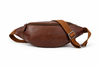 Leather Bum bag  waist  Pouch For Men - Small Leather Pouch - Cross Body Bag -SD02 Brown