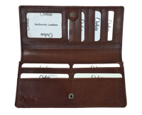 Long Leather Wallet for Men - Genuine Leather Wallet - Brown Wallet - Men Long Wallet with Zip - SD07 Oxhide
