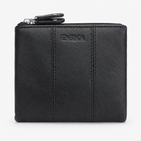 Oxhide Real Leather Coin Pouches Purses  Multi purpose Pouch Card Holder BLACK-SD17